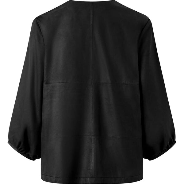 Depeche leather wear Smuk cardigan/ skindjakke i blød kvalitet Jackets 099 Black (Nero)