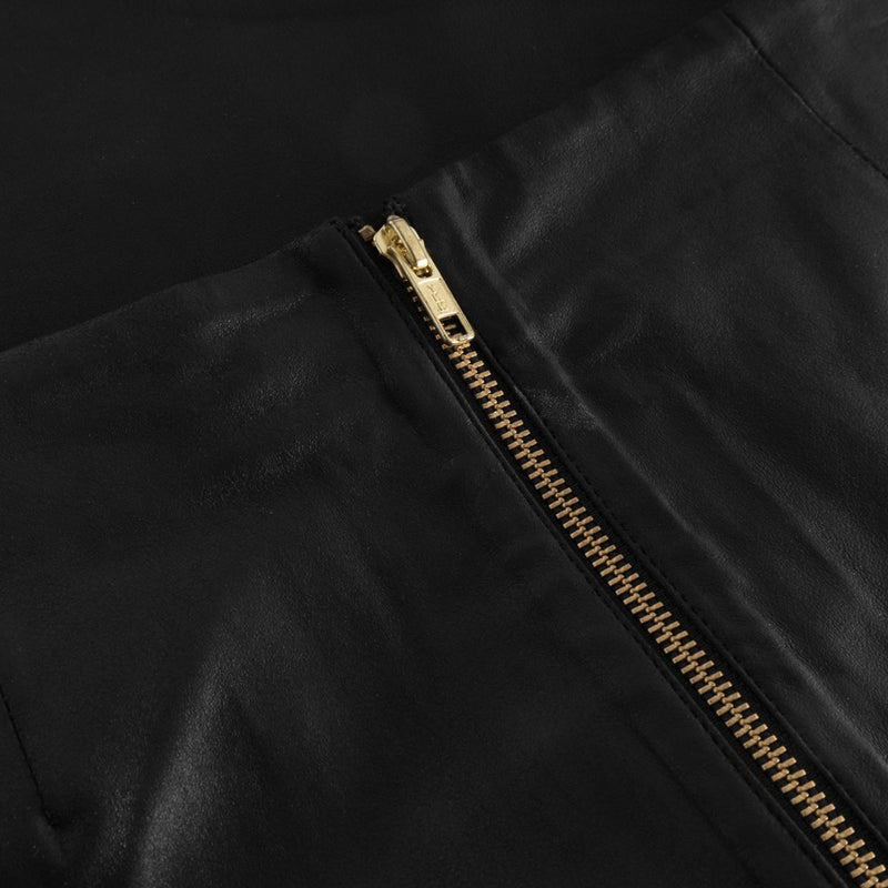 Depeche leather wear Smuk musthave lædernederdel med stræk Skirts 099 Black (Nero)