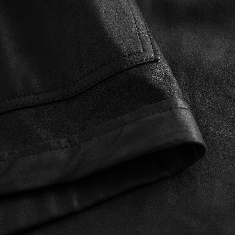 Depeche leather wear Smukke Hanna skind shorts med elastik Shorts 099 Black (Nero)