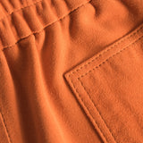 Depeche leather wear Smukke ruskinds shorts med elastik i livet Shorts 065 Orange