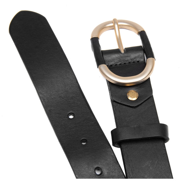 DEPECHE Smukt læderbælte i flot kvalitet Belts 099 Black (Nero)