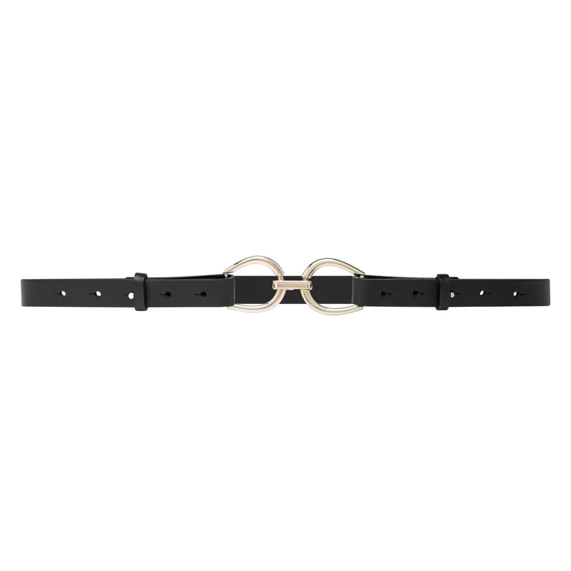 DEPECHE Talje læderbælte med smuk metallukning Belts 190 Black / Gold