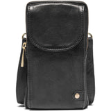 DEPECHE Mobiltaske i blød og lækker skindkvalitet Mobilebag 099 Black