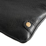 DEPECHE Smuk læder clutch dekoreret med guldfarvede lynlåse Small bag / Clutch 099 Black