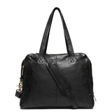 DEPECHE Stor arbejdstaske i blødt skind Shoulderbag / Handbag 099 Black