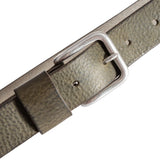 DEPECHE Tidsløs bælte i skindkvalitet Belt 049 Army Green